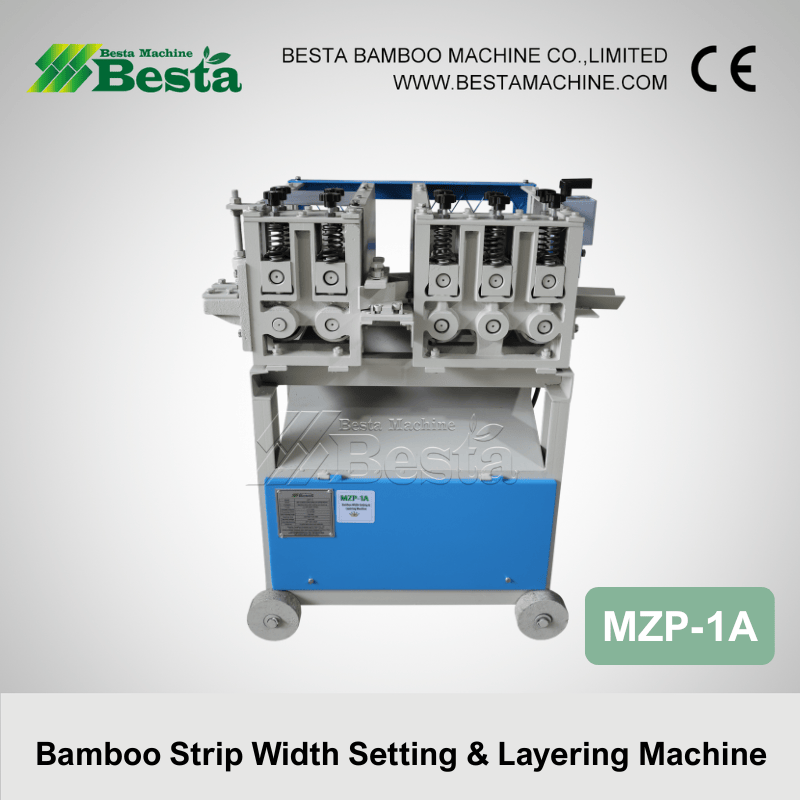 Bamboo strip width setting and layering machine 4