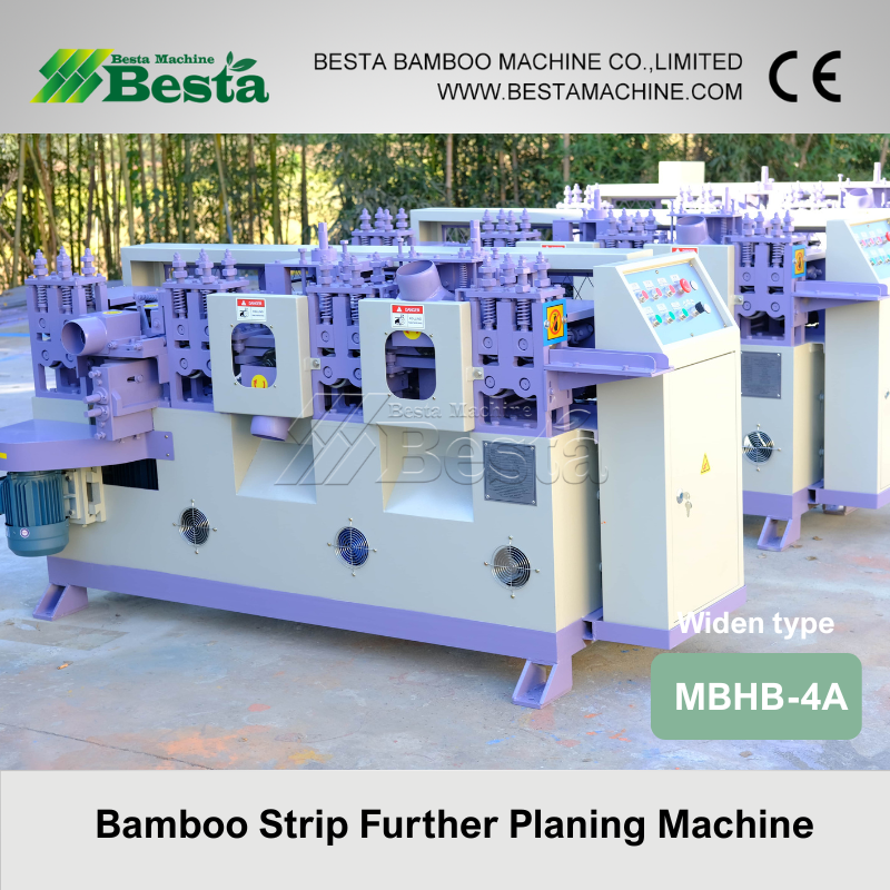 high speed bamboo strip further planing machine MBHB 4 A 18
