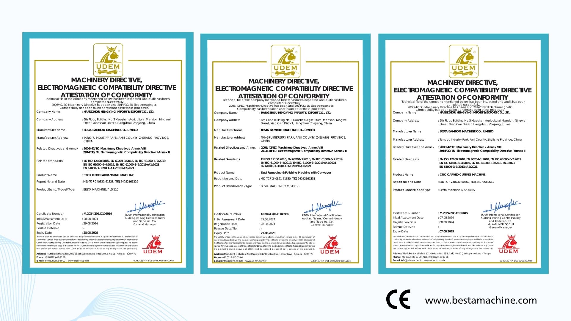 CE certificate BESTA CE certificate BESTA