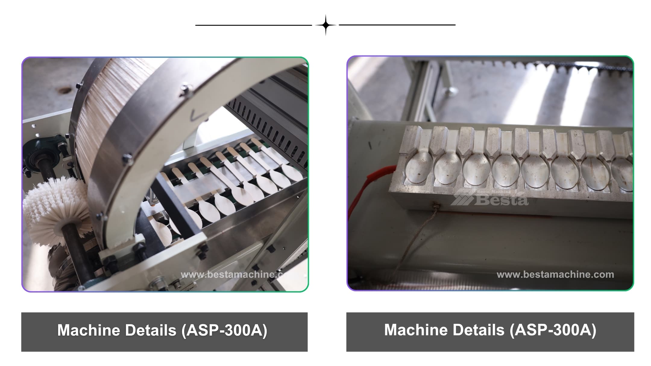 Fully automatic wooden spoon hot pressing machine two sides hot pressing type